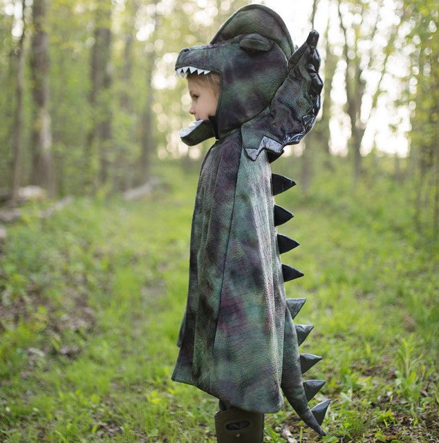 Déguisement Cape dragon vert bébé 18 mois - 4 ans costume en velours