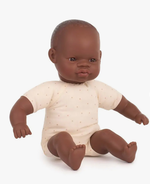 Poupée bébé Africain corps en tissu 32 cm