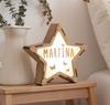 Lampe étoile en bois personnalisable