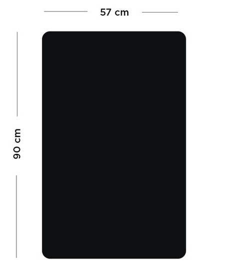 Tableau magnétique repositionnable rectangle noir 57x90cm