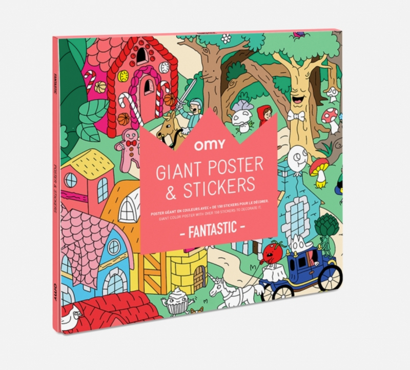 OMY Poster géant & stickers Fantastic