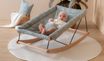 Nobodinoz Green baby Bouncer structure & cover white gatsby antique green