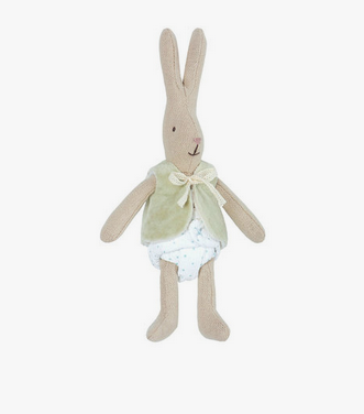 Maileg Micro rabbit + suitcase w. 2 dresses