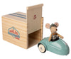 Maileg Mouse car with garage Blue