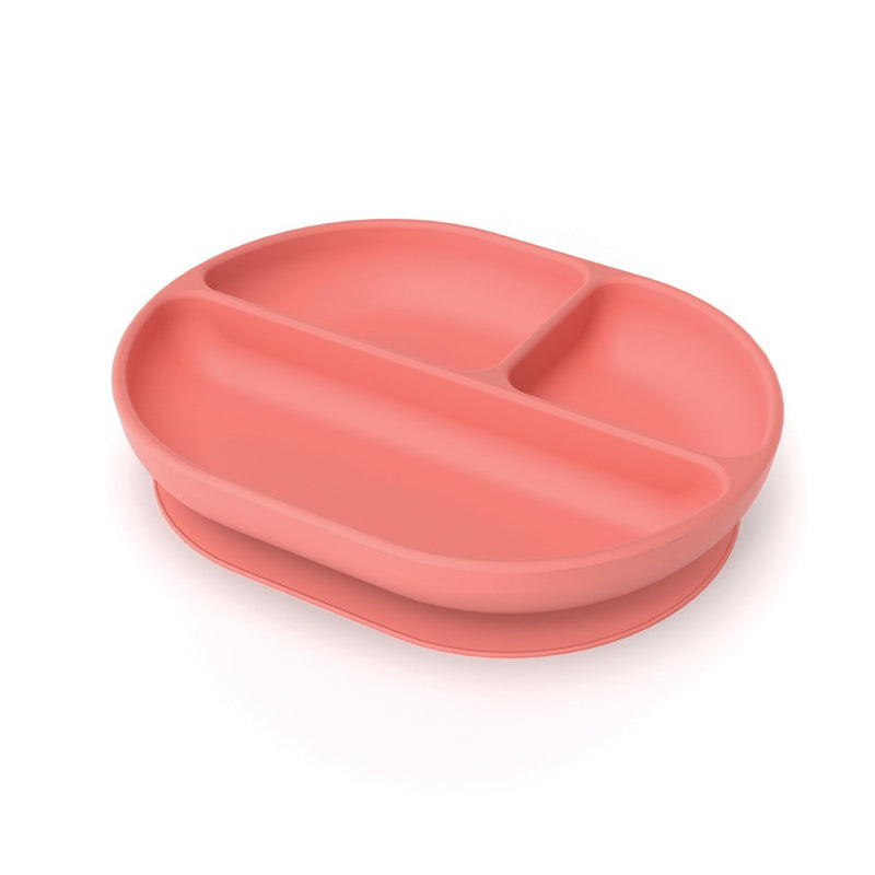 Ekobo Silicone Divided Plate with suction foot Coral