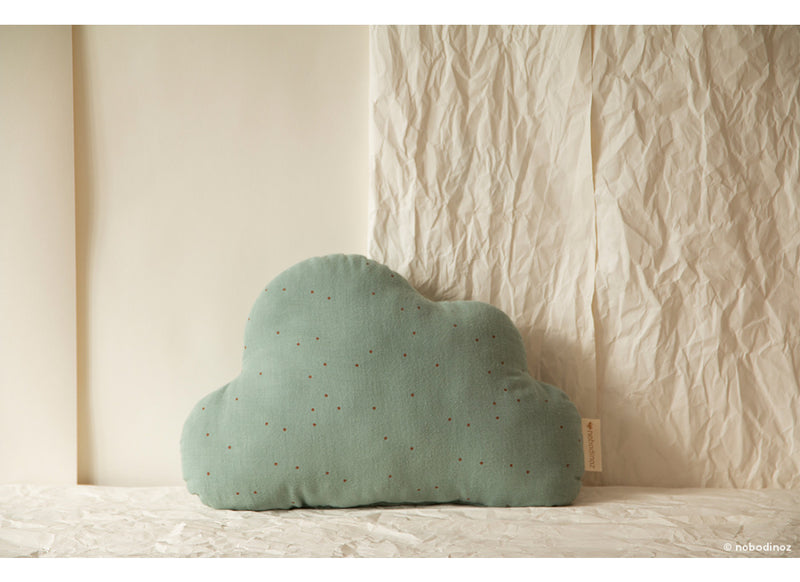 Nobodinoz Cloud Cushion Toffee Sweet Dots Eden/Green