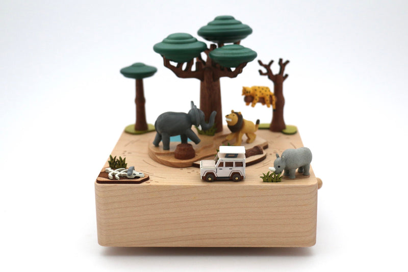 Boîte à musique en bois Safari