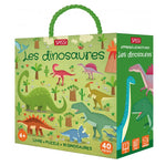 Coffret Dinosaures - Livre, puzzle et dinosaures à assembler