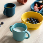 Ekobo Bambino Silicone Cup with Handles - 2 Pack Blue Abyss/Lagoon