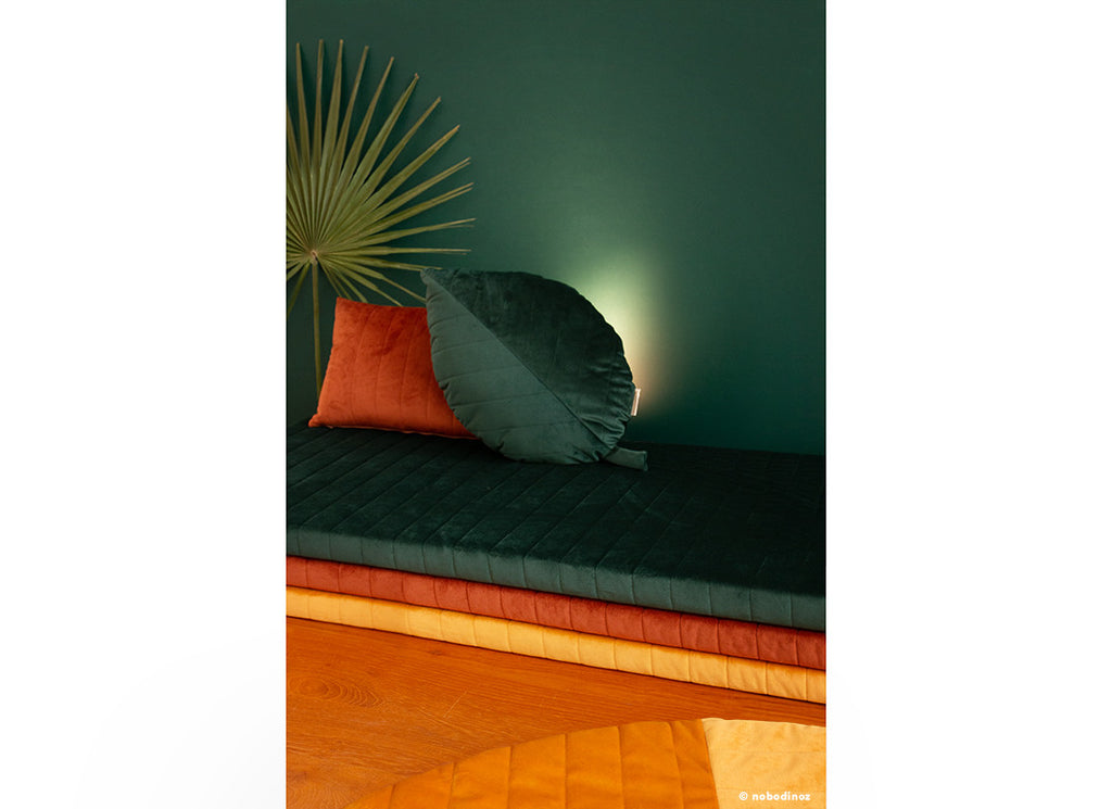 Nobodinoz Palma Velvet Cushion Jungle Green