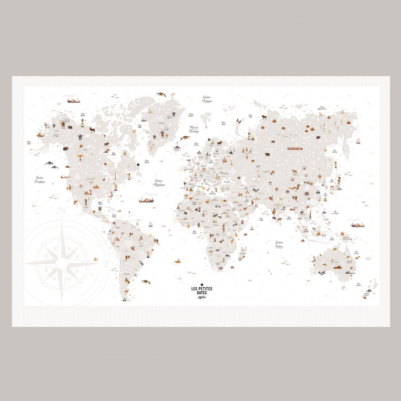 Affiche Carte du monde