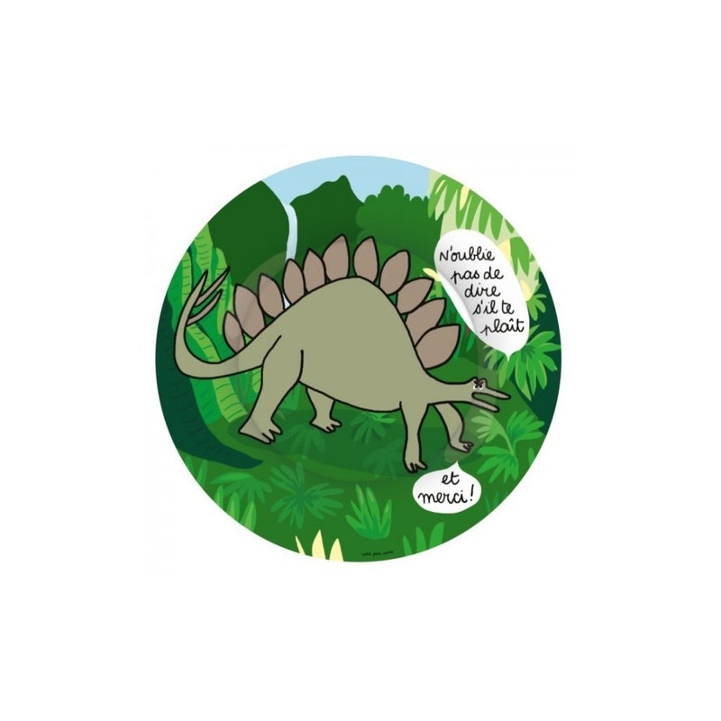 Assiette - Dino Stégosaure